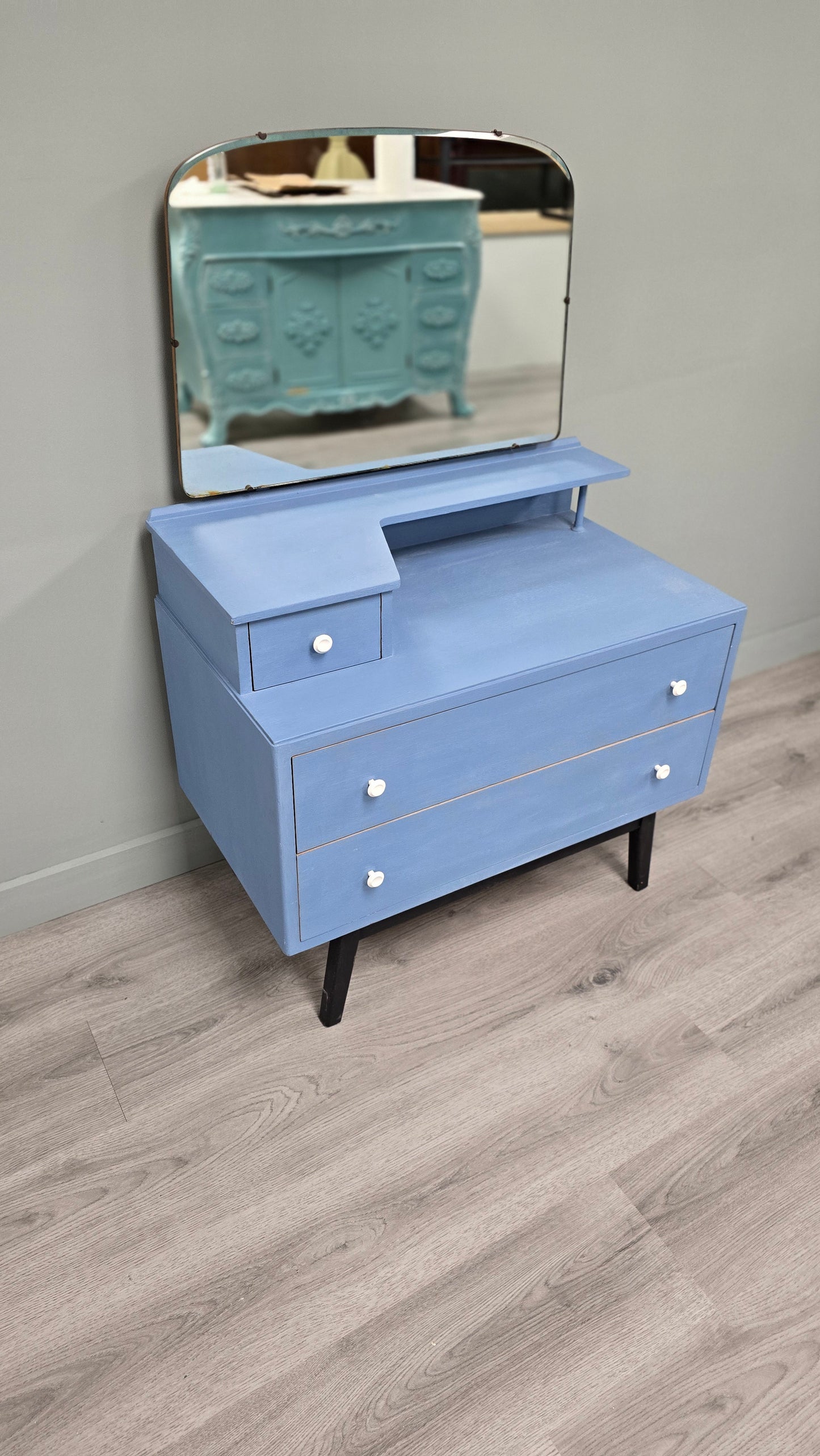 Greek Blue Dresser with 3 drawers