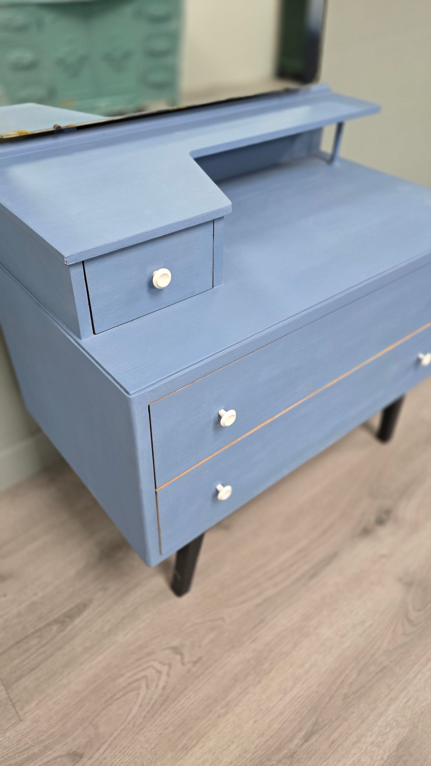 Greek Blue Dresser with 3 drawers