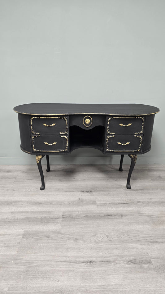 Black and Gold Dressing Table