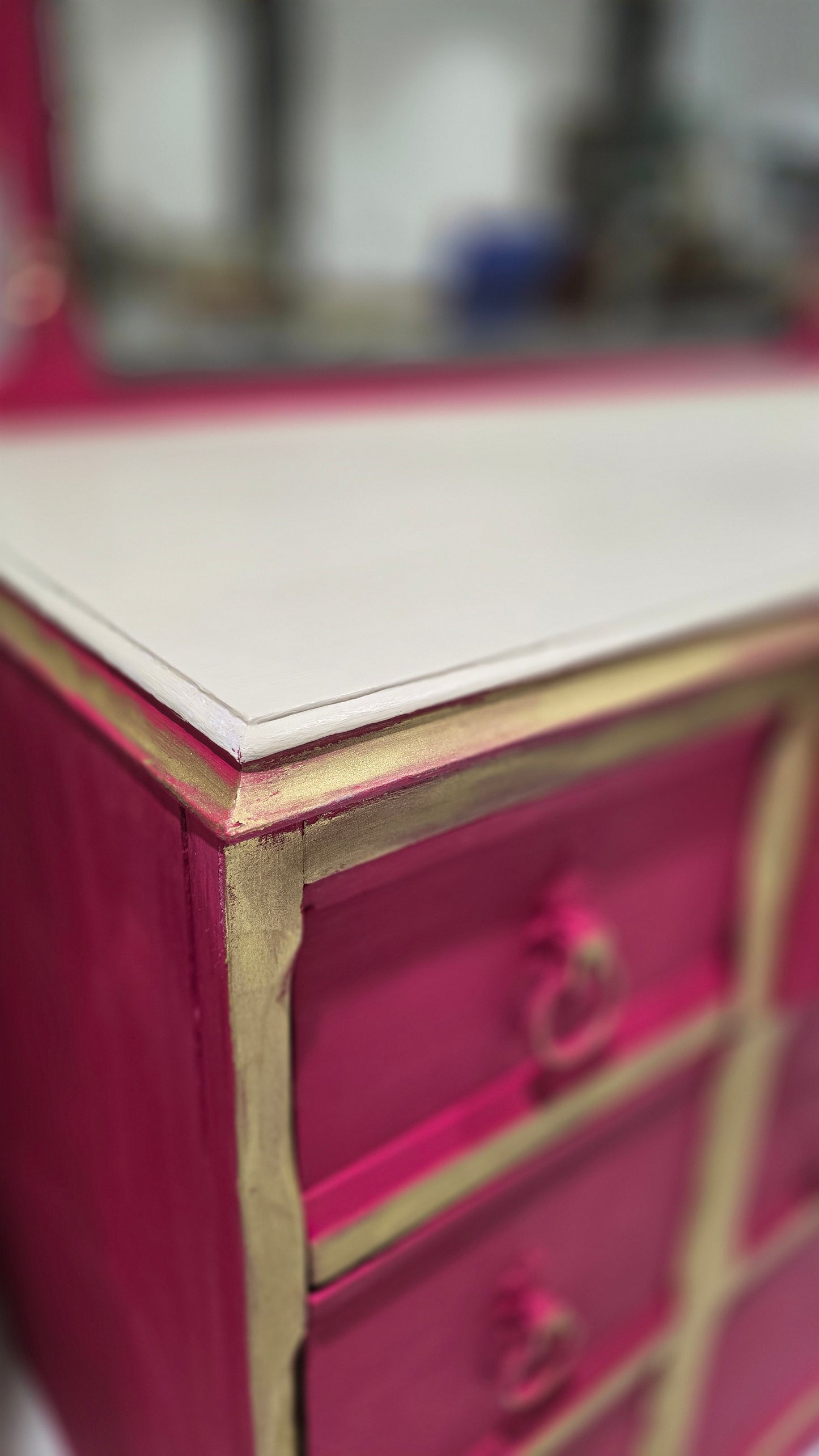 Capri Pink Dresser with Mirror