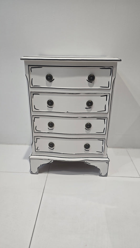 Sketch style Small Chest, bedside table