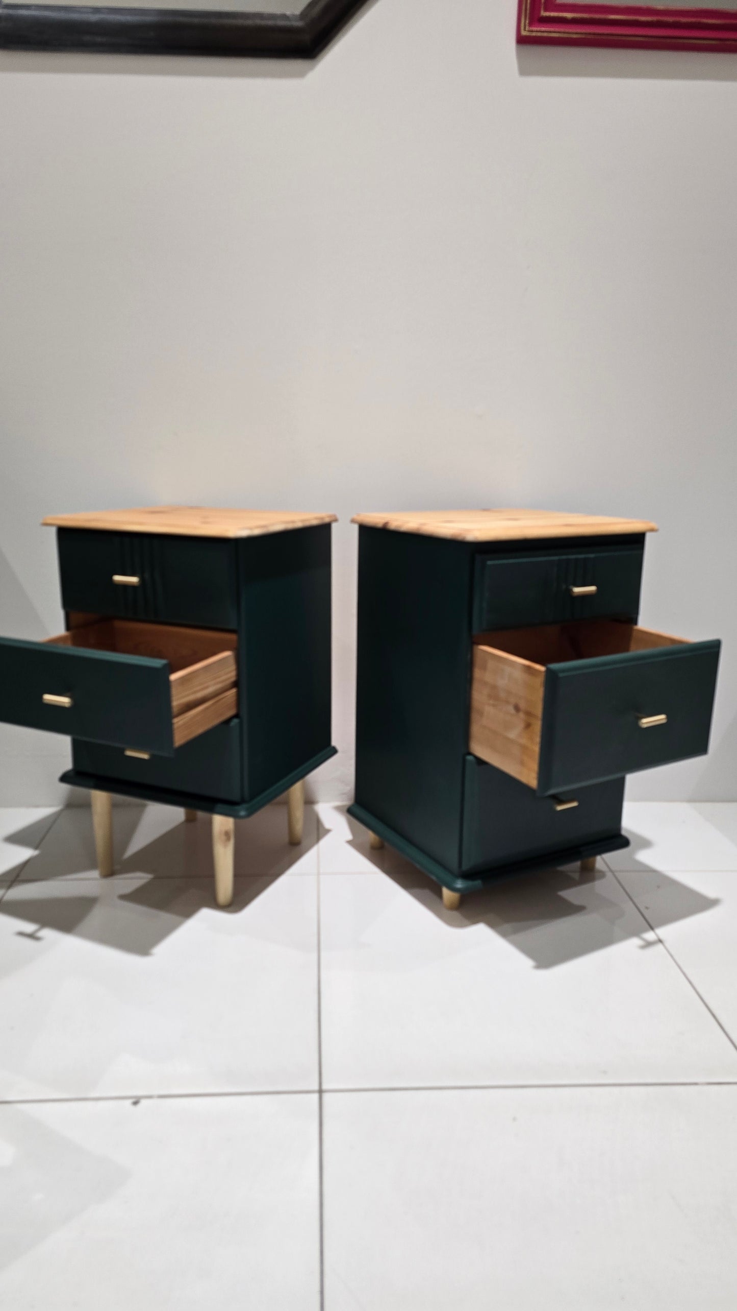 KnightsBridge Green Bedside Tables
