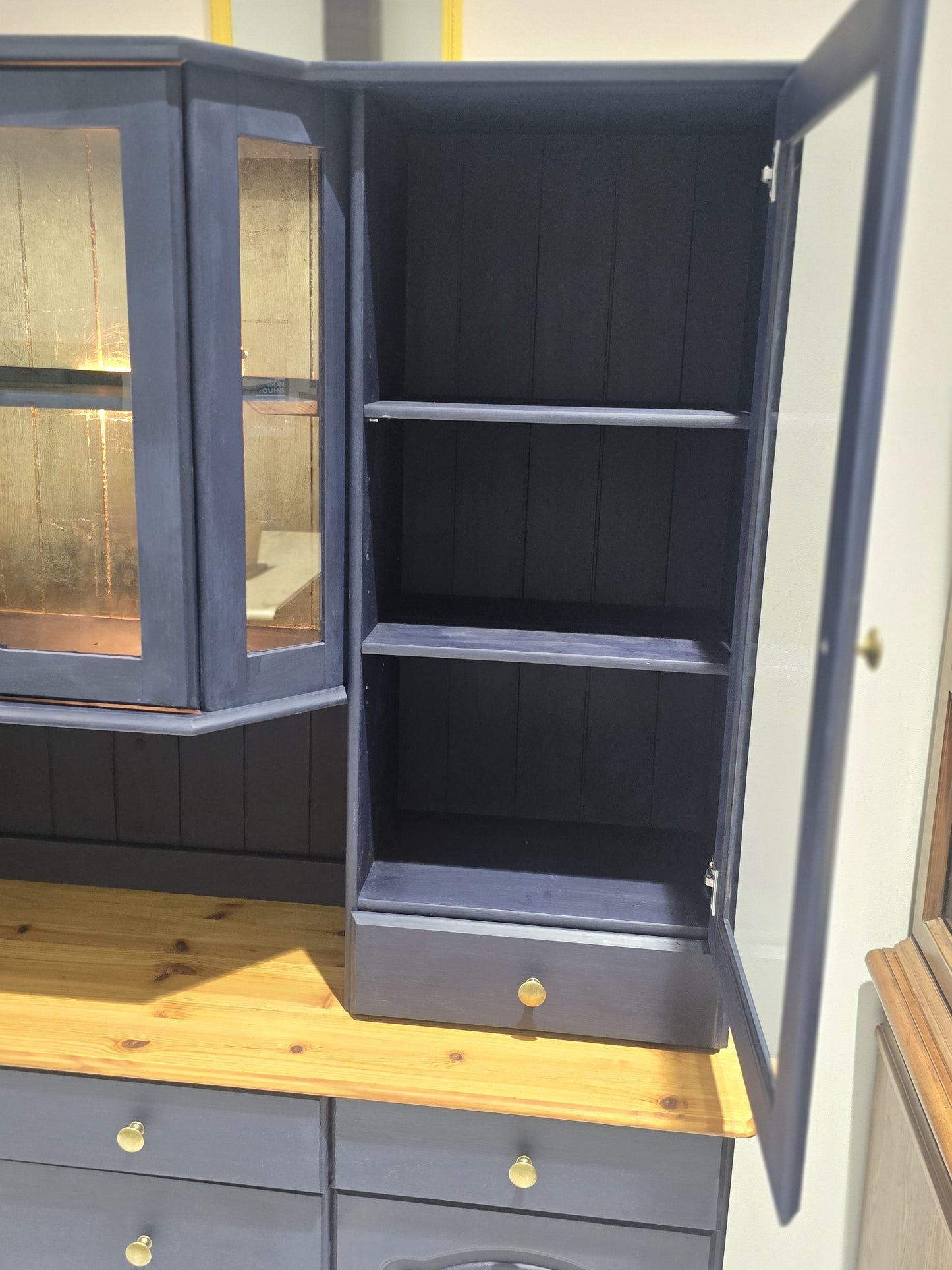 Oxford Navy Display Cabinet
