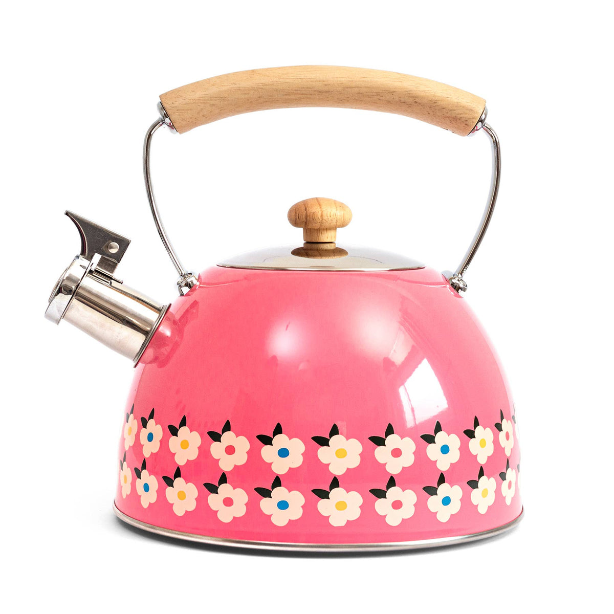 Whistling Kettle Stove Top | Tea Pot Pink Colourful Home