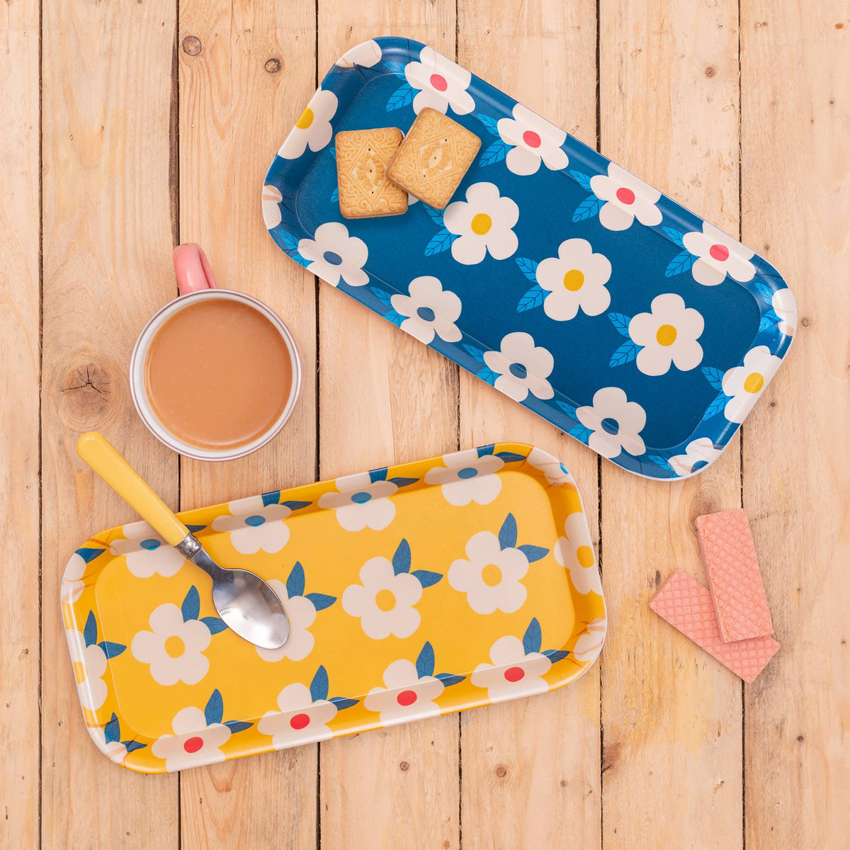 Tray Retro Floral Yellow Colourful | Summer Home Kitchen
