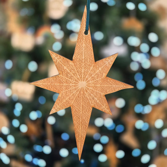 8 point intricate star Christmas Decoration