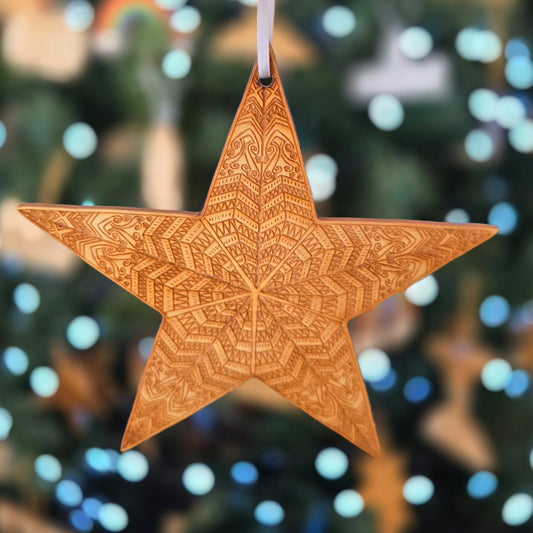 5 point intricate star Christmas Decoration