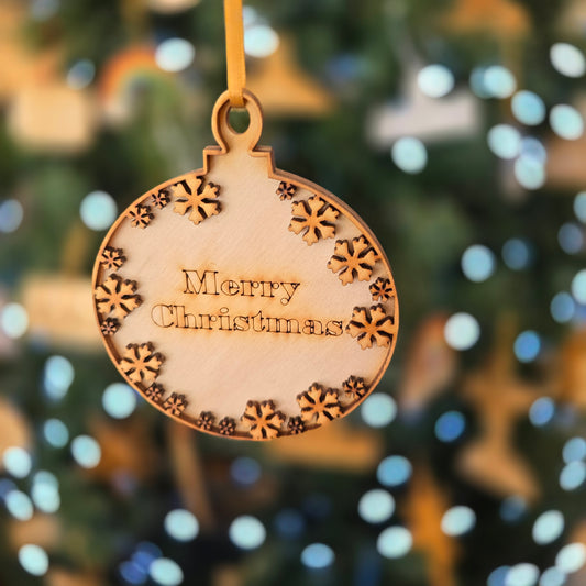Intricate Snowflake bauble Christmas Decoration