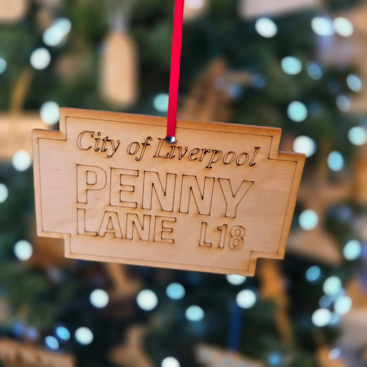 Penny Lane Road Sign Christmas Decoration