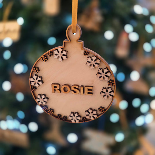 Personalised Snowflake Christmas Decoration
