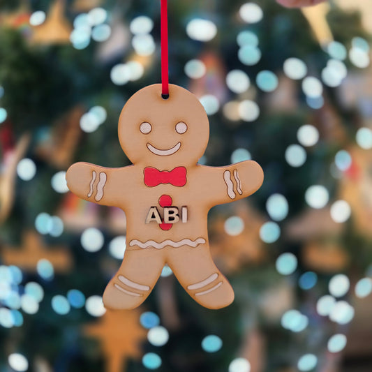 Personalised Gingerbread man Decoration