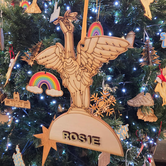 Personalised  Liverbird bauble Christmas decoration