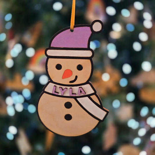Personalised Snowman Decoration