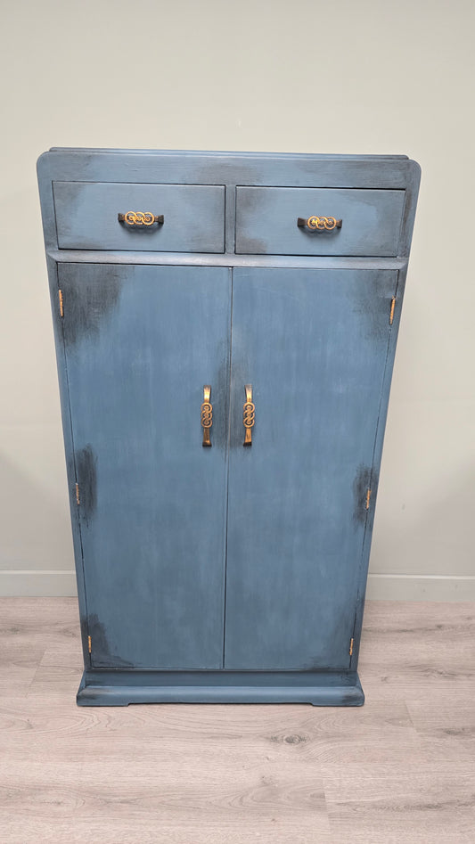 Vintage wardrobe with drawers