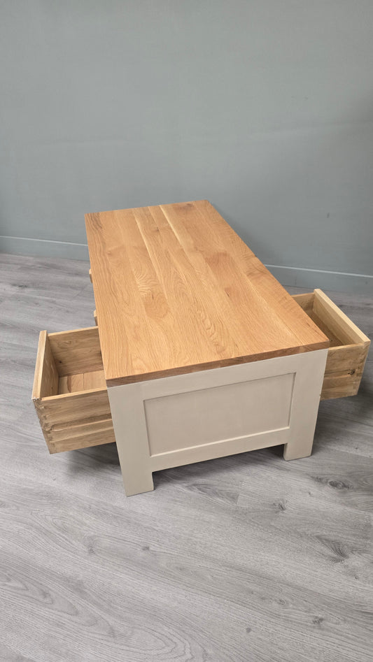 Oak Coffee Table with 6 drawers