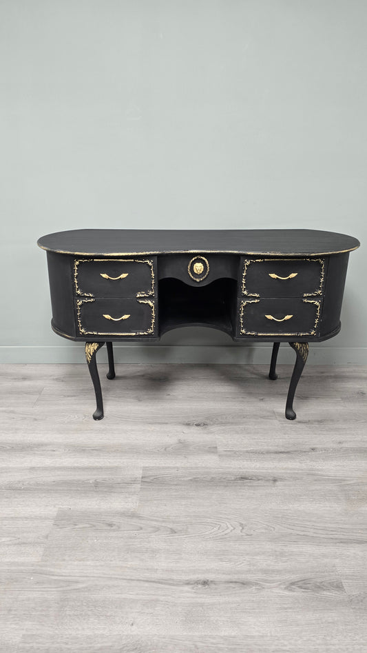 Black and Gold Dressing Table