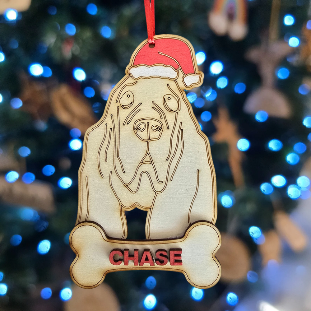 Bassett hound Christmas Decoration