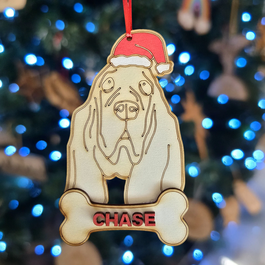 Bassett hound Christmas Decoration