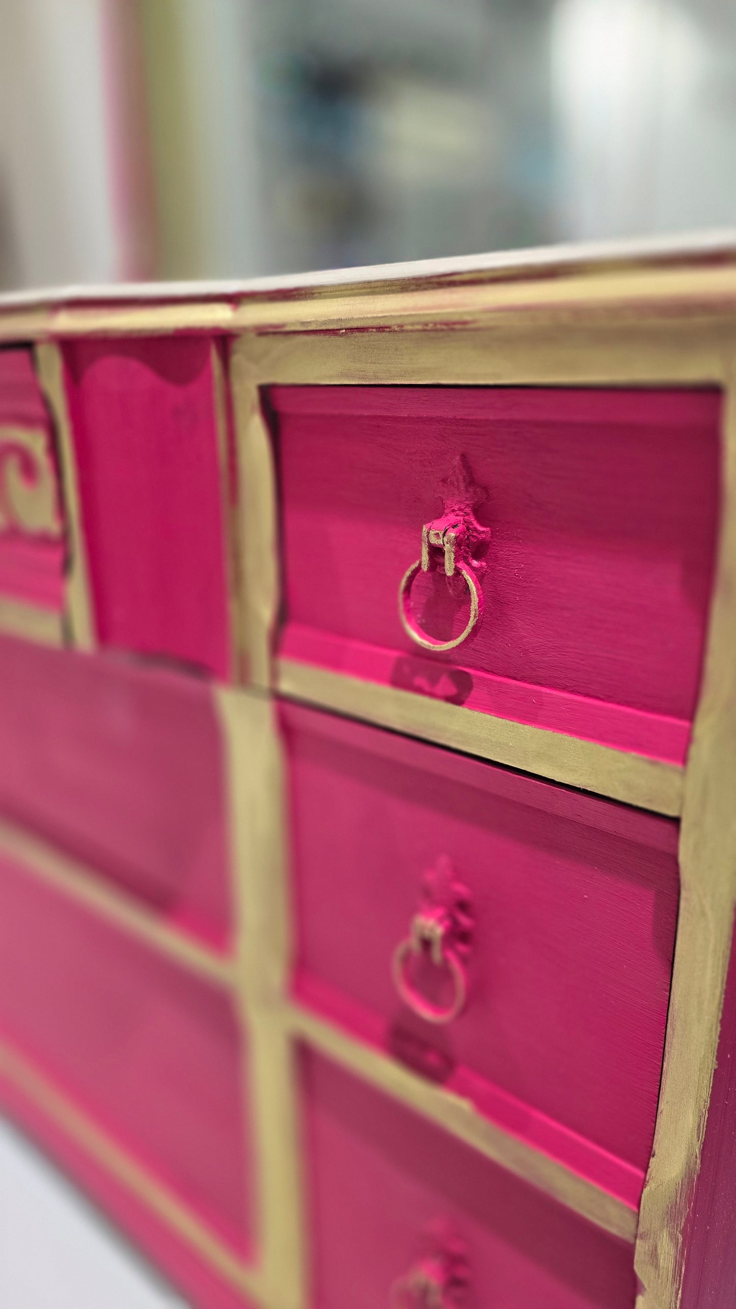 Capri Pink Dresser with Mirror