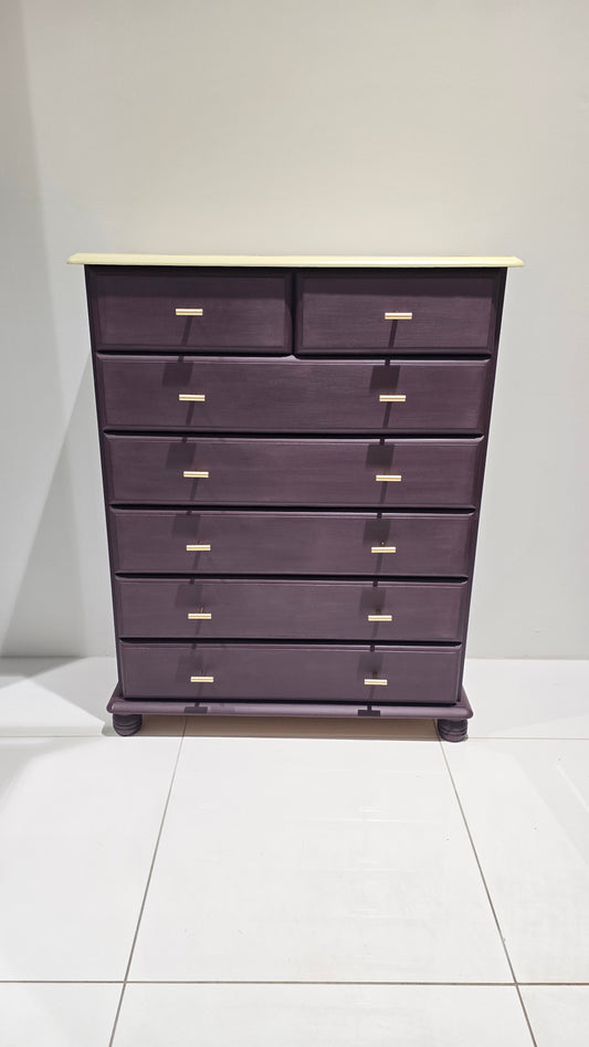 Pine Tall boy in Tyrian Plum