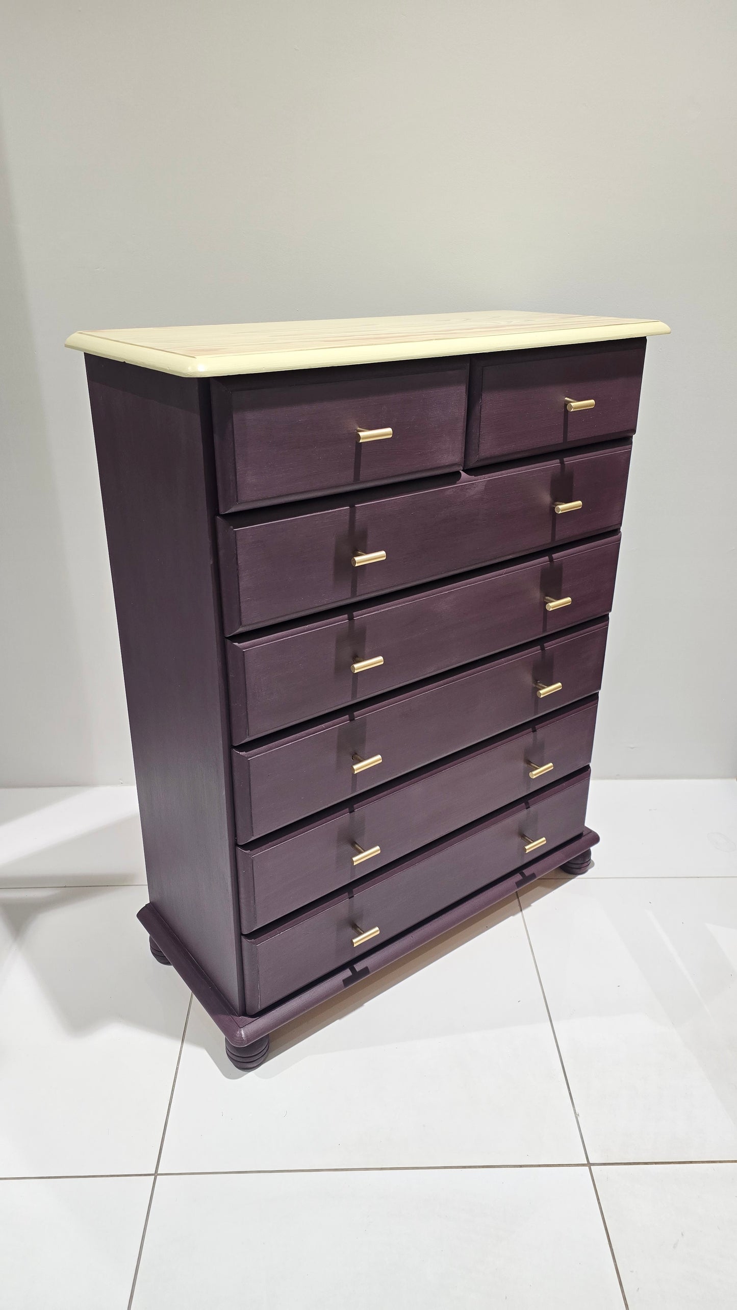 Pine Tall boy in Tyrian Plum