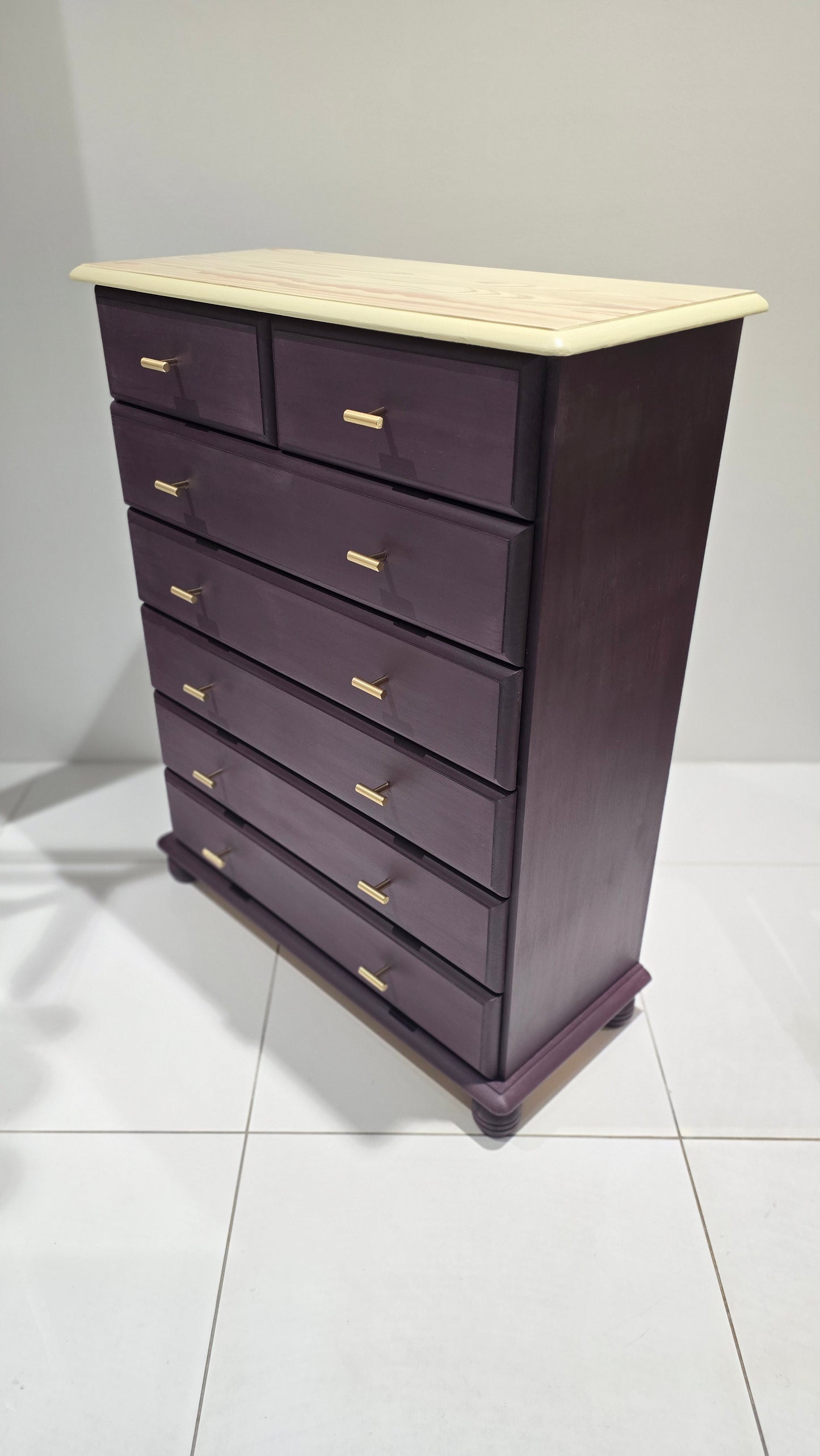 Pine Tall boy in Tyrian Plum