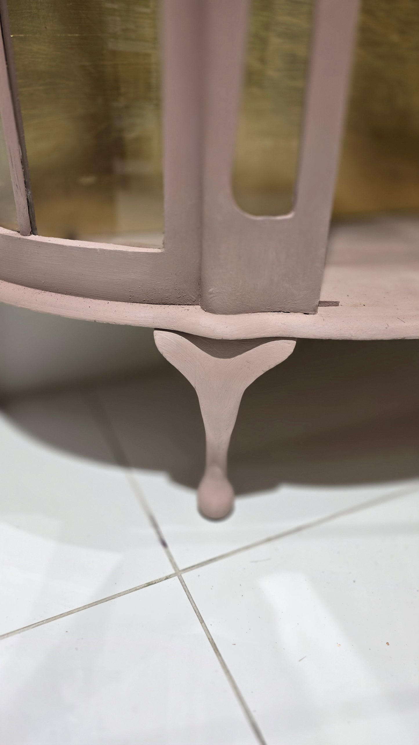 Jaipur pink and Gold Glass display Cabinet