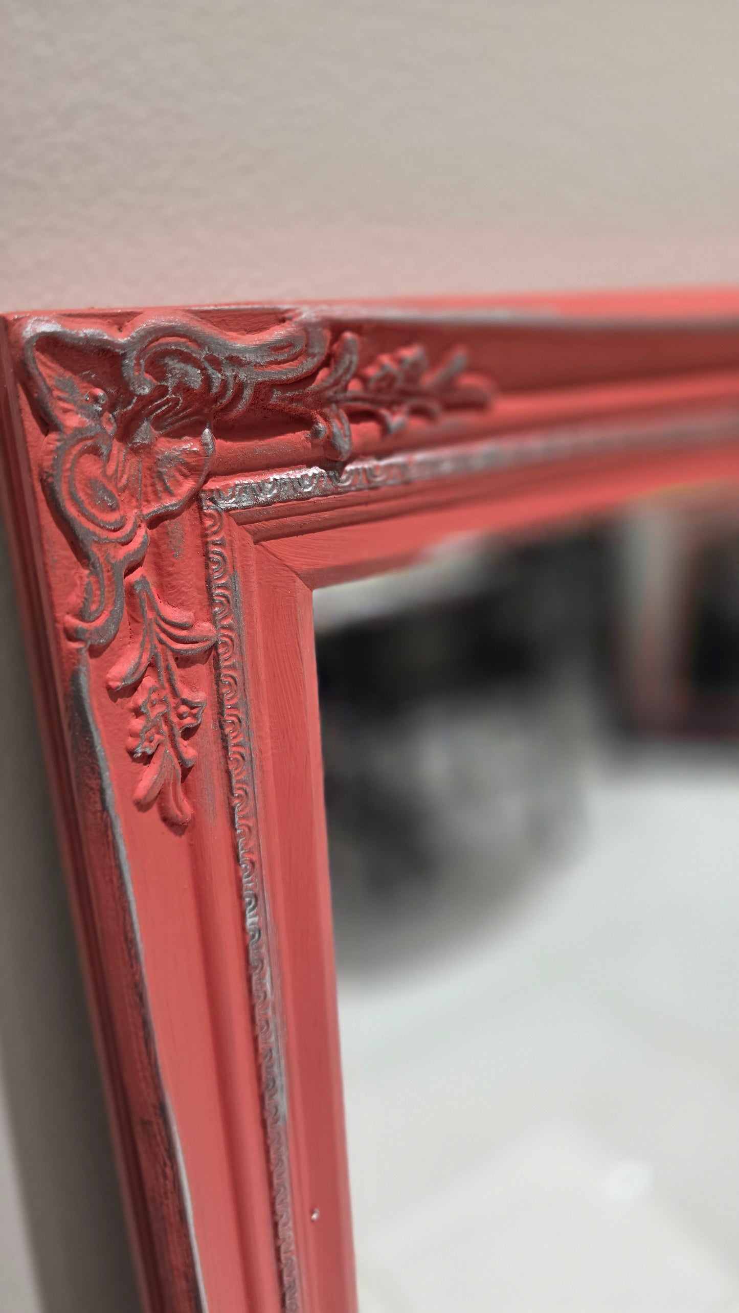 Mirror painted in Sandelwood Pink