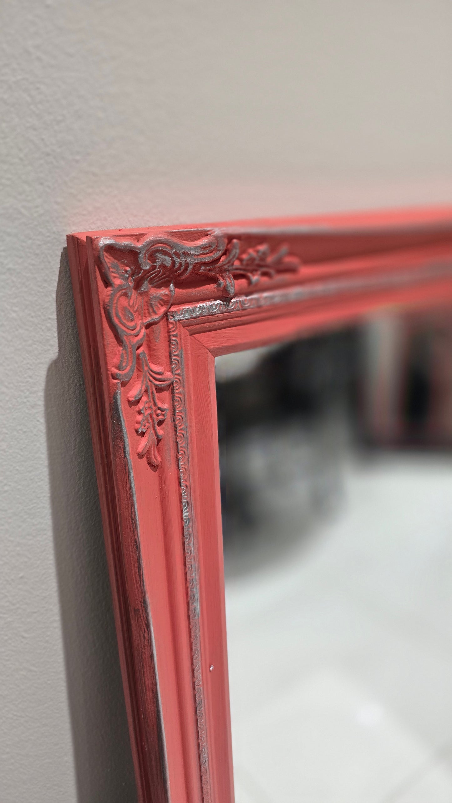 Mirror painted in Sandelwood Pink