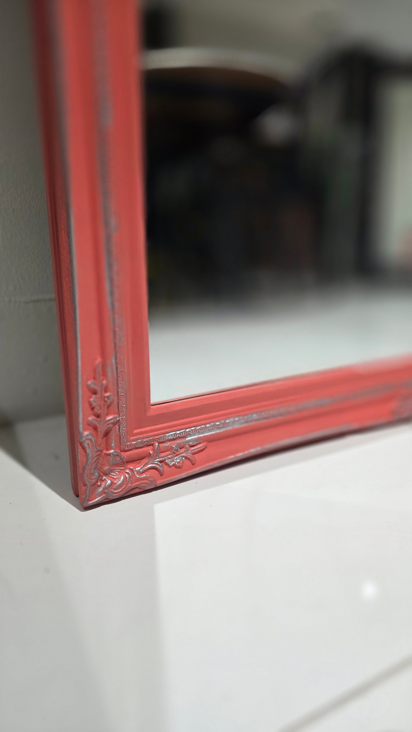 Mirror painted in Sandelwood Pink