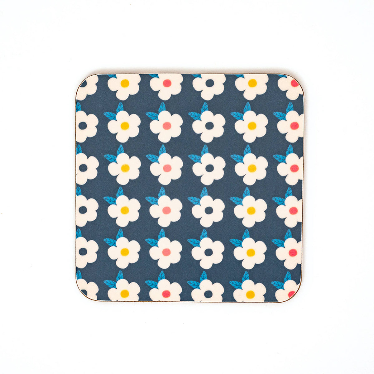 Retro Floral Colourful Coasters | Single Stylish Floral Gift