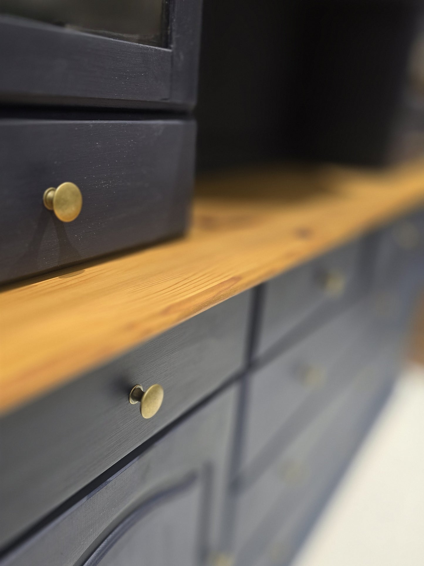 Oxford Navy Display Cabinet