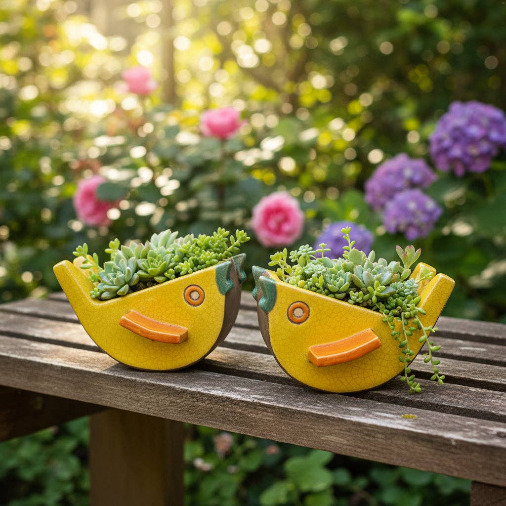 Rocking Bird Plant Pots Outlet