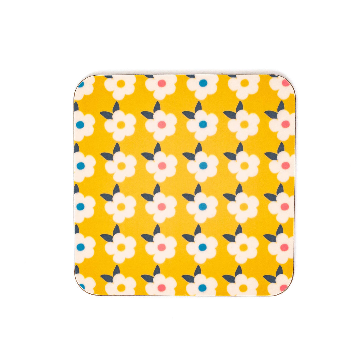 Retro Floral Colourful Coasters | Single Stylish Floral Gift