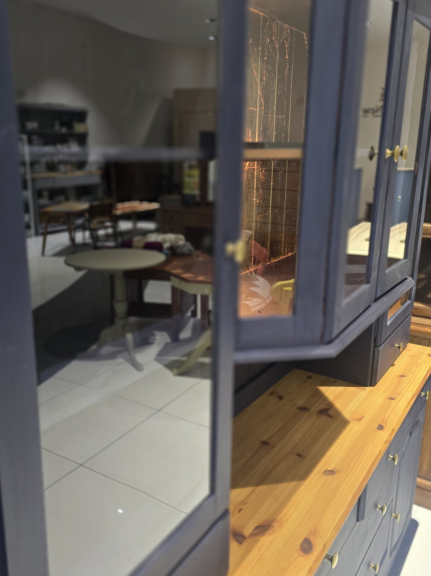Oxford Navy Display Cabinet