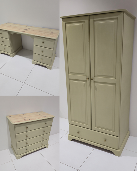 Bedroom Set: Wardrobe, Chest of drawers, Dressing table