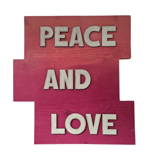 Peace and Love wall decor