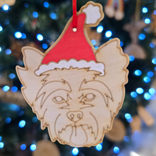 Yorkshire Terrier Christmas Decoration