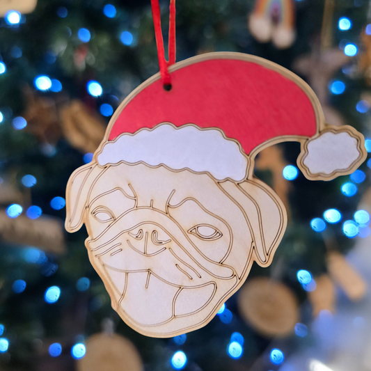 Pug Christmas Decoration