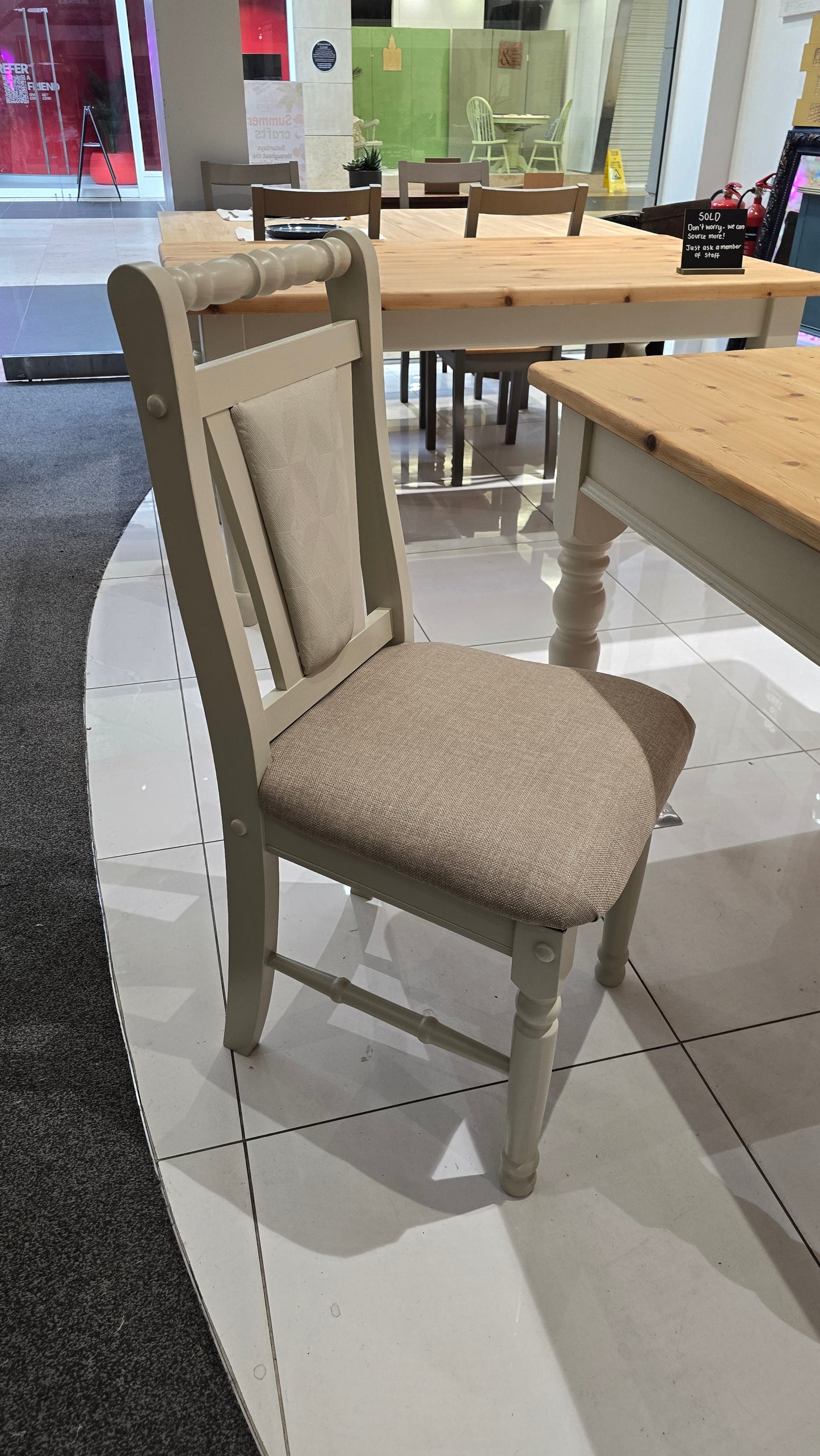 Pine dining table and 4 chairs