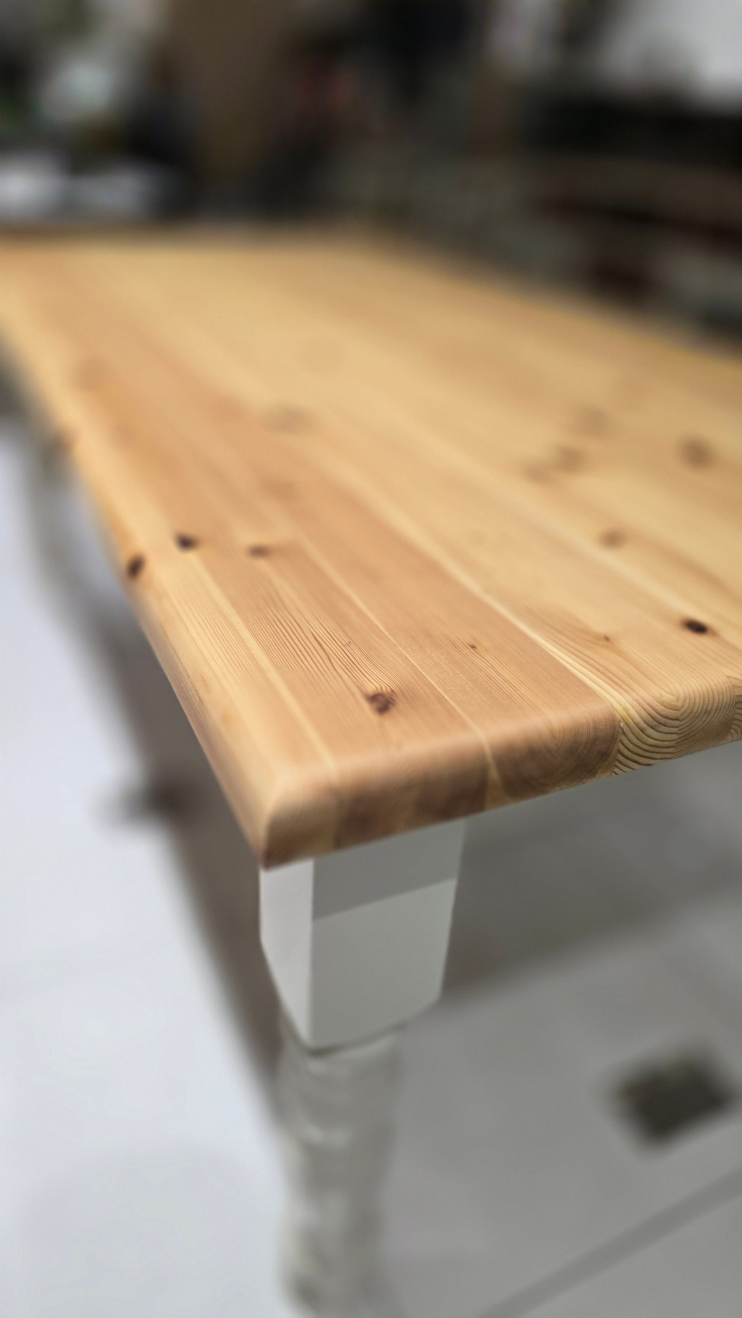 Pine dining table and Six chairs